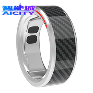 Black <b>Silver</b> Smart Health Ring Sleep Monitor Blood Oxygen Heart Rate Calorie Temperature Fitness Tracker Alarm <b>Clock</b> Lighting Sm - Product Image 2
