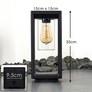 Cảnh quan vuông tháp LED AC IP44 không thấm nước E27 ngoài trời Vườn cỏ Die-cast nhôm bollard ánh sáng - Product Image 3