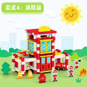 Juguetes de Madera Bloques Construir <span class=keywords><strong>Casa</strong></span> <span class=keywords><strong>Arquitecto</strong></span> Niños Rompecabezas Educativo Regalo - Product Image 5
