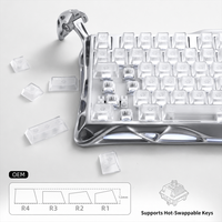 Clavier mécanique sans fil GravaStar Mercury K1 Pro 75% Tri-mode Hot-Swappable Dual Independent RGB Cyberpunk Edition pour le gaming