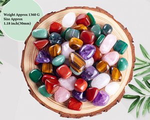Set di 7 Cristalli Chakra Misti, Gemme Lucidate Energetiche, Ametista, Quarzo Rosa, Pietre Burattate per la Guarigione dei Sette Chakra, per Decorazione - Product Image 5