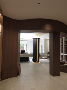 Suministro directo de fábrica Decoración para el hogar Panel DE FONDO DE TV impermeable Paneles de pared de PVC de madera - Product Image 4