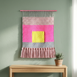 Moderna Decoración de Pared de Macramé DJENA, Decoración Exclusiva para el Hogar, para Ambientes Confortables, Color Científico Vastu para Bodas, Modelo DJ1031MC - Product Image 1