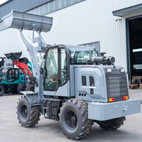 CE-Zertifizierter Kompakter Frontlader 1200kg Traglast 4x4 Mini-Lader Hochleistungs-Hydraulischer Knickgelenkter Hoflader