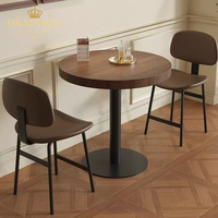 Foshan restaurant table à manger ensemble taille personnalisée café lait thé boutique tabouret décontracté restauration rapide restaurant table à manger et chaise ensemble