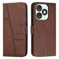 Rétro Ligne Vache PU Portefeuille En Cuir étui pour Itel A50 A50C P65 4G A80 4G RS4 P55 Plus 5G A70 S23 A60 Fente Pour Carte Flip Couverture de Téléphone