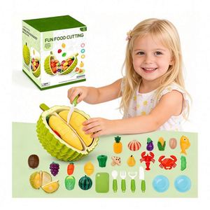 Ensemble de jouets de cuisine pour enfants avec aliments factices à découper, fruits et légumes, jouets de simulation de cuisine en plastique, jouets fantastiques et science-fiction - Product Image 5