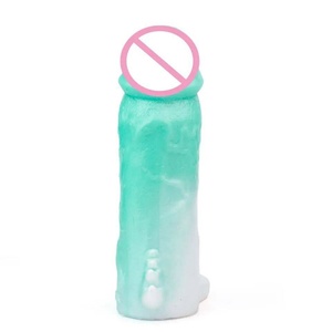 Funda de silicona grande con nudo de lobo para pene, dildo hueco, anillo de fantasía, extensor de pene, juguetes sexuales para hombres - Product Image 4