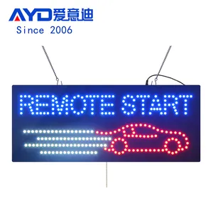 11*27 Zoll Bright Remote Start Werbe schild, LED Auto Shop Display LED beleuchtet blinkend Innen schild für Car Company