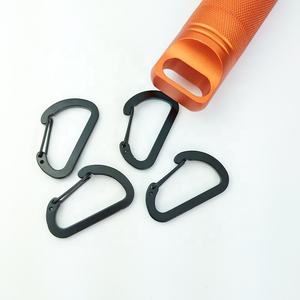 Minimosquetón <span class=keywords><strong>pequeño</strong></span> de aluminio en forma de D, negro, 4CM - Product Image 3