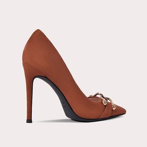 Señoras nuevo botón cuadrado agua diamante puntiagudo Silp en Sandalias de tacón fino para mujer con boca poco profunda - Product Image 2