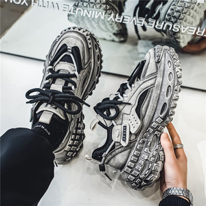 Zapatillas de hombre de moda, versátiles, estilo Torre, con diseño de malla transpirable, suela gruesa tipo neumático, estilo primavera, para caminar. - Product Image 4