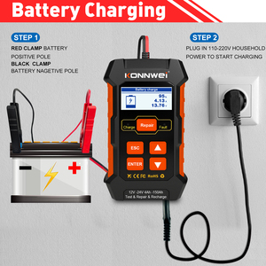 KONNWEI KW520 24V 12V 5A 10A Outil de diagnostic de voiture <span class=keywords><strong>Scanner</strong></span> de diagnostic de batterie et <span class=keywords><strong>chargeur</strong></span> avec fonction de réparation - Product Image 6