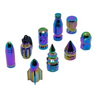 Capuchons de valve de pneu universels en alliage d'aluminium 8V1 avec logo personnalisé, couleurs variées, pour moto et voiture