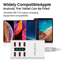 Chargeur USB multi-ports 30W, charge rapide, chargeur rapide pour téléphone portable, chargeur USB rapide 6 ports pour iPhone 14 et tous les mobiles