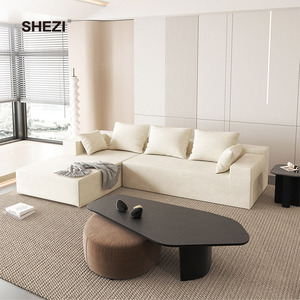 Sofá Seccional Modular en Forma de <span class=keywords><strong>U</strong></span> de 133 Pulgadas, Sin Brazos, Tapizado en Corduroy, con Otomana Móvil, 7 Cojines, Asiento Profundo, Estilo Moderno - Product Image 1