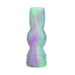 Open Head Wolf Penis Sleeve Enlarger Luminous Silicone <b>Dildo</b> Sleeve Male Penis Girth Extender with Cock Ring Reusable Sex Toys - Product Image 5