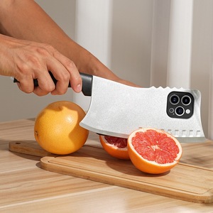 Coque de téléphone pour iPhone 17 Pro Max avec motif animal et motif couteau de cuisine, protection intégrale 360° en TPU/PC et sac de rangement visible - Product Image 3