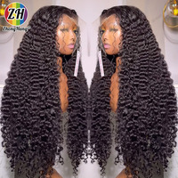 Peluca frontal de encaje HD de 30 pulgadas con cabello rizado birmano virgen de la India, densidad 250, sin pegamento, peluca completa de cabello humano brasileño con encaje frontal HD 13x6