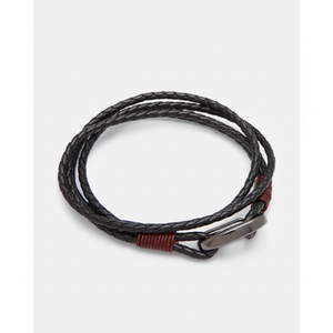 Nueva llegada de los hombres de cuero genuino de la mano de la joyería hecha a mano pulsera de cuero trenzado - Product Image 1