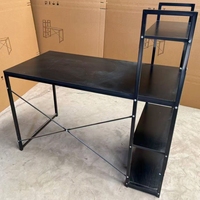 Table de jeu en forme de L de couleur marron rustique, bureau ergonomique réglable en hauteur pour la maison, l'école et l'hôpital