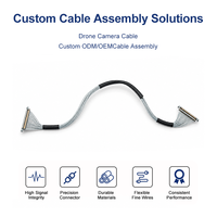 Câble coaxial micro personnalisé pour caméra de drone, pas de 0,3 mm, 26 broches, 46AWG, impédance 100, 5,4 Gbit/s haute vitesse, OEM ODM