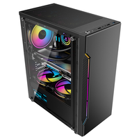 Hongyi Gamer Micro ATX/ATX CASE Vertical SPCC HD Audio ARGB Panneau lumineux avec ventilateur RVB Tours PC pour ordinateurs de jeu