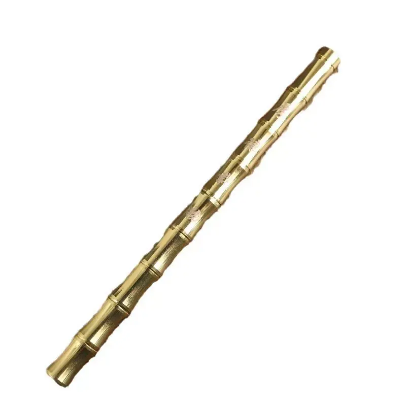 Stylo en bambou en laiton Dieu récompense le bureau d'affaires ambitieux diligent stylo d'inscription de liste d'or en cuivre pur simple de haute qualité