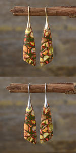 ใหม่ตุ้มหูทรงเรขาคณิตทำจากหินจักรพรรดิสไตล์โบฮีเมียนเครื่องประดับหินธรรมชาติยอดนิยมในยุโรปและอเมริกาขายส่ง - Product Image 5