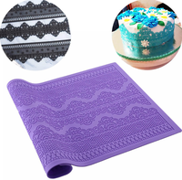 DIY 8 Arten Zucker-Spitzenmuster-Fondantmatte Blumenmuster Silikonform Fondant-Kuchen-Spitzenprägematten zur Kuchendekoration