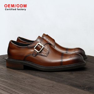 Zapatos Formales Negros Vintage para Hombre, Clásicos con Punta en Pico, Correa de Monje, Suela Gruesa, Cómodos para Oficina, Boda, de Cuero Vacuno Impermeable - Product Image 3