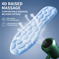 Semelles intérieures de sport en forme de U, technologie 4d Cloud, mousse à mémoire de forme super douce pour un confort et une protection des pieds, unisexe