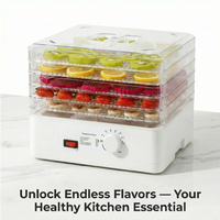 Déshydrateur alimentaire électrique multifonctionnel à 5 plateaux avec contrôle de température 70°C pour viande séchée, fruits, herbes, légumes et aliments pour chiens