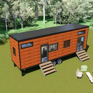 Готовый сборный передвижной дом на гусеницах легкая стальная космическая капсула дом на колесах Casa Remolque с душем и туалетом - Product Image 2