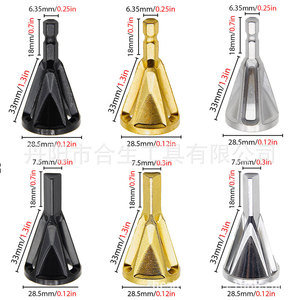 Mr <b>Drill</b> Countersink <b>Drill</b> <b>Bit</b> 6mm Hexagonal Shank Gold Finish For Metal Drilling Quick Change Chuck - Product Image 5