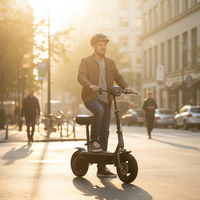 Trottinette électrique E-Wheel 500W Batterie au lithium Alliage d'aluminium Autonomie de 60 km Étanche Charge de 120 kg