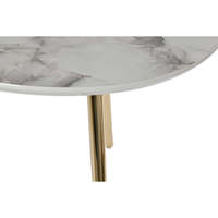 Ensemble de 2 tables d'appoint en acier et résine 80x80x45cm