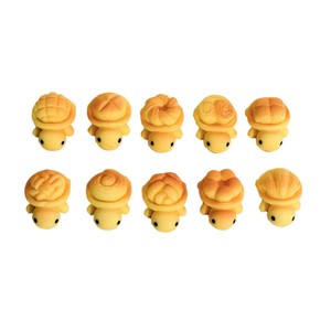 Ensemble de bijoux DIY en forme de bonbons arc-en-ciel, figurine de tortue en résine, miniature en forme d'animal, décoration de la maison, matériel artisanal fait main - Product Image 5