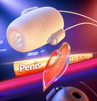 Entraîneur pénien à capteur 8 vitesses, Godet masturbateur masculin pour retarder l'éjaculation, Double œuf vibrant, Entraîneur de gland, Manchon pénien, Jouets sexuels
