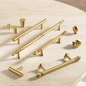 Cabinet Kitchen Hardware Closet Square Bar Drawer <b>Knob</b> Pulls Handle <b>Matte</b> <b>Black</b> Easy to Install Cabinet <b>Door</b> Handle Gold - Product Image 3