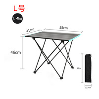 Table pliante portable en alliage d'aluminium pour le camping, bureau de camping pliable et moderne, légère pour le hall, la ferme ou la villa