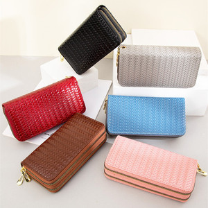 ใหม่<span class=keywords><strong>กระเป๋า</strong></span>ถือผู้หญิงขนาดกลางและยาวมีซิปกระเป๋าเงิน PU <span class=keywords><strong>กระเป๋า</strong></span><span class=keywords><strong>สตางค์</strong></span>หลายช่องใส่บัตรได้หลายช่อง - Product Image 1