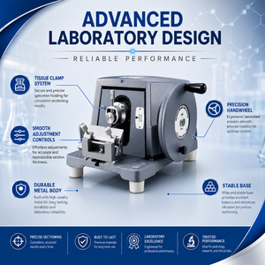Microtome rotatif manuel avancé |   Machine de découpe de tissus Novel Industries NV-RM 07, garantie 2 ans, laboratoire OEM - Product Image 5