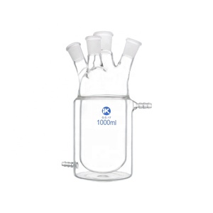 Huke tùy chỉnh vỏ bọc Thủy Tinh phòng thí nghiệm Phản Ứng <span class=keywords><strong>Flask</strong></span> Bốn Cổ Hóa Học Lò Phản Ứng - Product Image 2