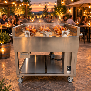 เตาปิ้งย่างไก่แบบตะแกรง 3 ชั้น ยี่ห้อ Popular รุ่น Rotisserie & Peri Peri Grill Brasas Churrasqueira สำหรับกิจกรรมกลางแจ้ง - Product Image 3