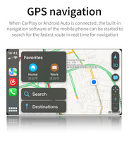 Autoradio Android BQCC 7 pouces double DIN, CarPlay sans fil OEM, écran HD, lecteur multimédia stéréo MP5, FM, USB, visionnage de films, caméra de recul