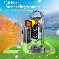 Chauffage électrique portable à commande à distance avec certificat KC CE FCC ETL, 2000 W, ventilateur de chauffage PTC, chauffage en céramique électrique pour la maison