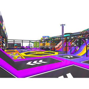 สถานที่เล่นสนุกครบวงจร Neon Dazzle สไลเดอร์วนเวียนสีสันสดใส แทรมโพลีน บ่อบอลแบบอินเทอร์แอคทีฟ สำหรับทุกเพศทุกวัย ทันสมัย ได้รับมาตรฐาน TUV/CE - Product Image 2