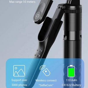 Venta <span class=keywords><strong>al</strong></span> por mayor de fábrica: Trípode extensible de 1830 mm con soporte para teléfono, doble abrazadera y estabilizador remoto para conferencias en vivo - Product Image 2