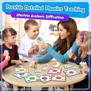 Permainan Puzzle Fonik Kustom Permainan Mengeja Kartu Fonik Kartu Kata Pandang untuk Balita Belajar Mainan Edukasi - Product Image 3